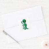 Alien - Breng me naar je leider Vierkante Sticker (Envelop)
