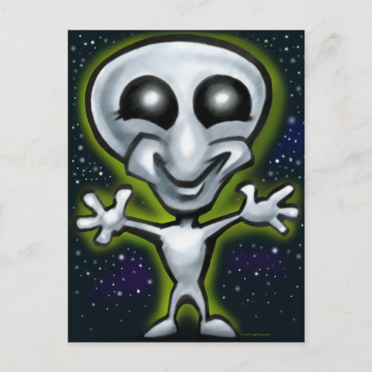 Alien Briefkaart (Voorkant)