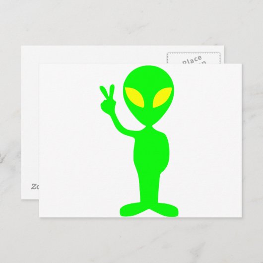 Alien Briefkaart (Voorkant / Achterkant)