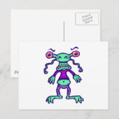 Alien Briefkaart (Voorkant / Achterkant)