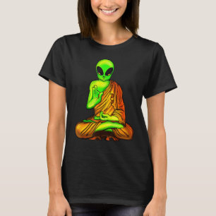 Alien Buddha Extra Terrestrial Conspiracy Invasion T-shirt