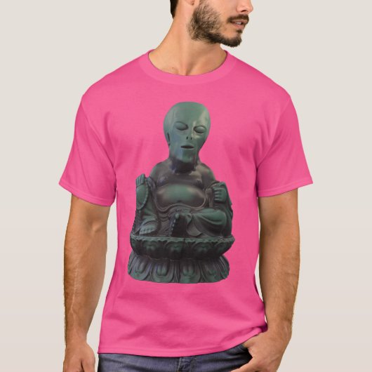Alien Buddha Ufo T-shirt (Voorkant)