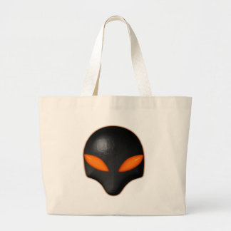 Alien Bug Face Oranje Eyes Grote Tote Bag