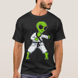 Alien Buitenaards UFO Karate Taekwondo Kickbox T-shirt
