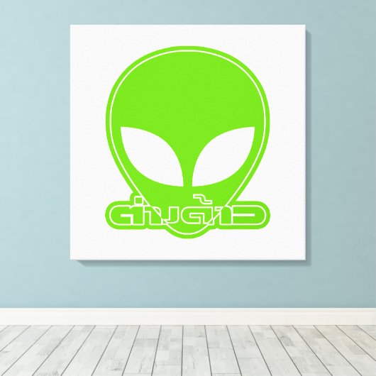 Alien [buitenlander] Tang Dao☐ Thai Language Scrip Canvas Afdruk (Insitu (Houten vloer))