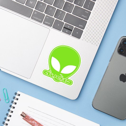Alien [buitenlander] Tang Dao☐ Thai Language Scrip Sticker (Laptop met iPhone)