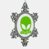 Alien [buitenlander] Tang Dao☐ Thai Language Scrip Tin Sneeuwvlok Ornament (Links)