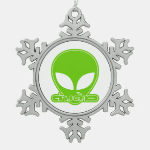 Alien [buitenlander] Tang Dao☐ Thai Language Scrip Tin Sneeuwvlok Ornament