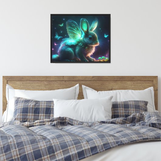 Alien Bunny Canvas Afdruk (Insitu (Slaapkamer))