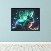 Alien Bunny Canvas Afdruk (Insitu (Houten vloer))