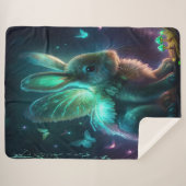 Alien Bunny Sherpa Deken (Voorkant (horizontaal))