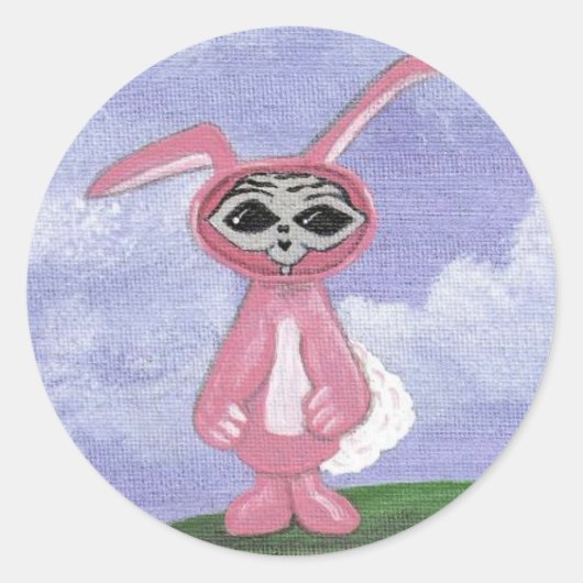 Alien Bunny Sticker (Voorkant)