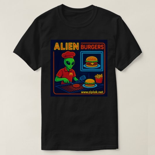 Alien Burgers - T-Shirt (Design voorkant)