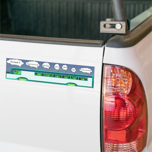Alien Bus Bumpersticker (Op Truck)