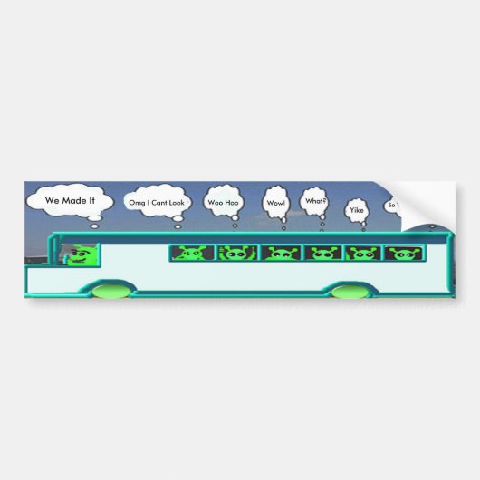 Alien Bus Bumpersticker (Voorkant)