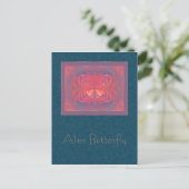 Alien Butterfly Abstracte kunst Briefkaart (Staand voorkant)