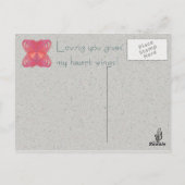 Alien Butterfly Abstracte kunst Briefkaart (Achterkant)