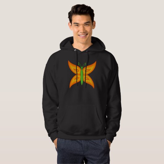 Alien Butterfly Basic Hooded Sweatshirt (Voorkant volledig)