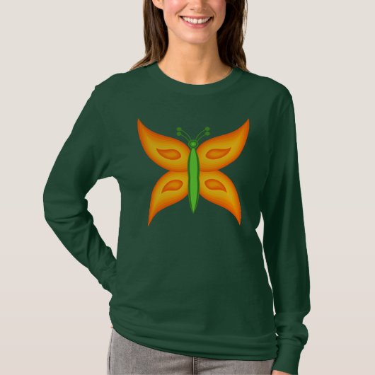 Alien Butterfly Basic T-shirt met lange mouwen (Voorkant)