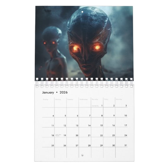 Alien Calendar 2025 UFO Kalender (Jan 2026)
