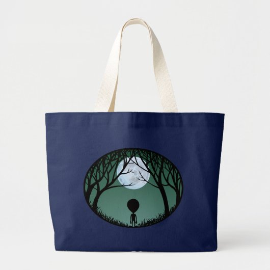 Alien-Canvas tassen & Cute Grey Alien Grocery Bag (Voorkant)