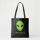 Alien cartoon canvas tas (Voorkant)