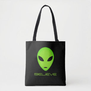 Alien cartoon canvas tas