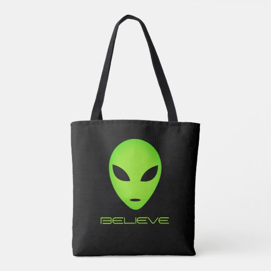 Alien cartoon canvas tas (Achterkant)