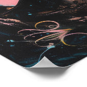 Alien Cat Black Moon Witchy AI Art Matte Value Poster (Hoek)