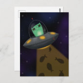 Alien Cat Briefkaart (Voorkant / Achterkant)