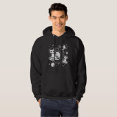 Alien Cat Cats Ufo Space Kitten Pets Funny Gift Hoodie (Voorkant volledig)