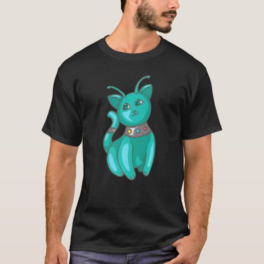 Alien Cat Cool Stranger Ufo Cats T-shirt (Voorkant)