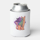 Alien Cat Design Classic T-Shirt Blikjeskoeler (Blikje Voorkant)