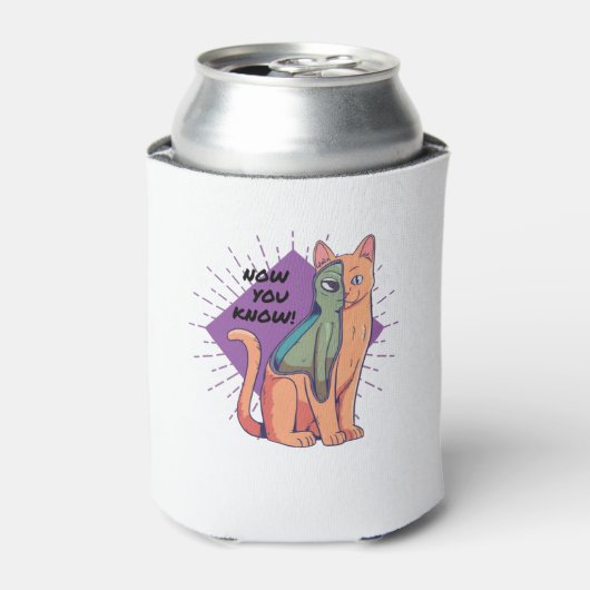 Alien Cat Design Classic T-Shirt Blikjeskoeler (Blikje Voorkant)