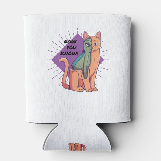 Alien Cat Design Classic T-Shirt Blikjeskoeler (Achterkant)