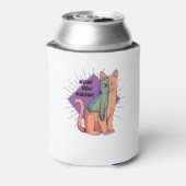 Alien Cat Design Classic T-Shirt Blikjeskoeler (Blikje Achterkant)