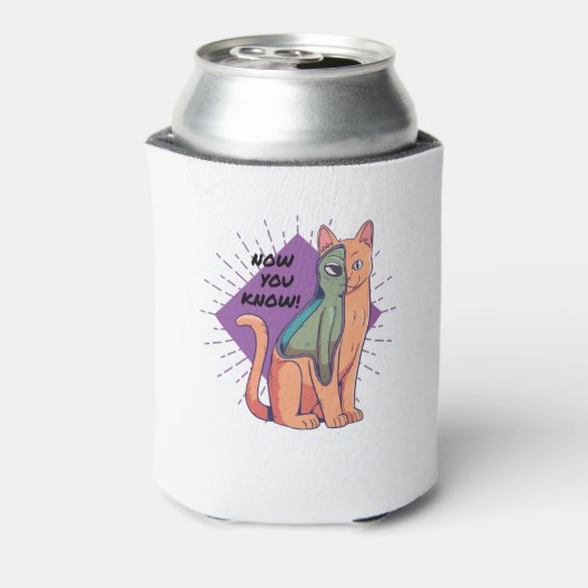 Alien Cat Design Classic T-Shirt Blikjeskoeler (Blikje Achterkant)