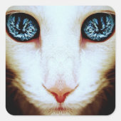 Alien Cat Face - stickers (Voorkant)