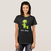 Alien Cat Hallo Human Ufo Kitten T-shirt (Voorkant volledig)
