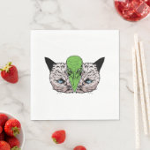 Alien Cat Kitten Extraterrestrials Samenzwerving Servet (Insitu)