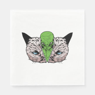 Alien Cat Kitten Extraterrestrials Samenzwerving Servet