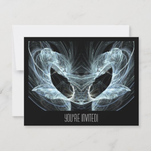 Alien Cat. Mystical Fantasy Art Fractal. Kaart (Voorkant)