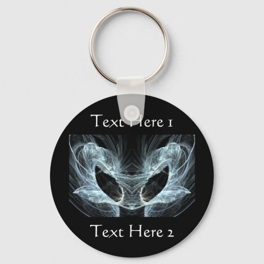 Alien Cat. Mystical Fantasy Art Fractal. Sleutelhanger (Voorkant)