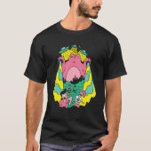 Alien Cat ontvoert mensen Ufo T-shirt (Voorkant)