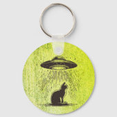 Alien Cat UFO Sleutelhanger (Achterkant)