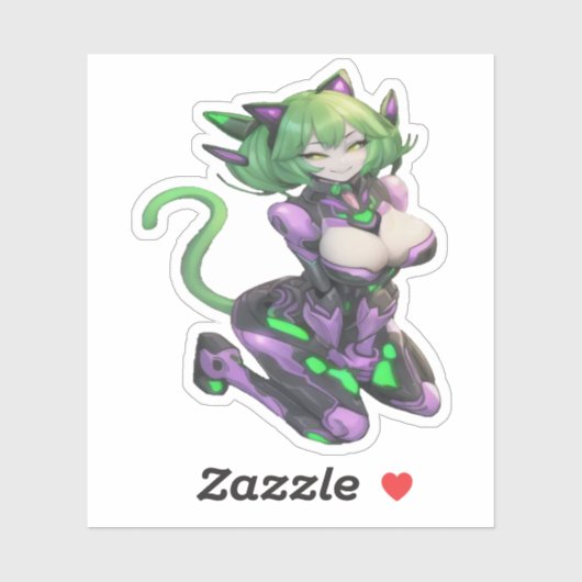 Alien Catgirl 1 Sticker (Vel)
