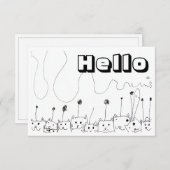 Alien Cats Notitiekaartje (Voorkant / Achterkant)