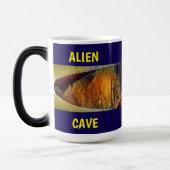 Alien Cave - Paars met dubbele titel Magische Mok (Links)