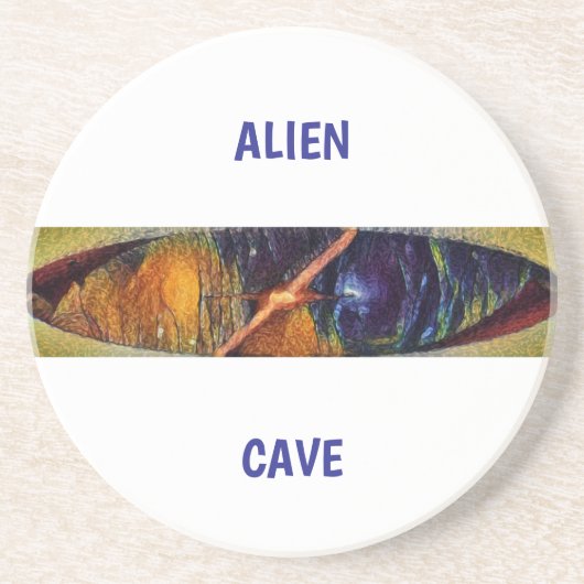 Alien Cave Zandsteen Onderzetter (Voorkant)