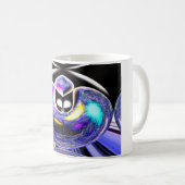 Alien celestial-kattenkunst koffiemok (Voorkant rechts)